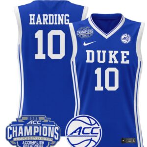 Women's Lindsey Harding Jersey #10 Duke Blue Devils 2025 ACC Champions Royal