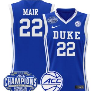 Women's Taina Mair Jersey #22 Duke Blue Devils 2025 ACC Champions Royal