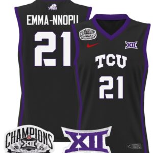Women's Emma Nnopu Jersey #21 TCU Horned Frogs 2025 Champions Black
