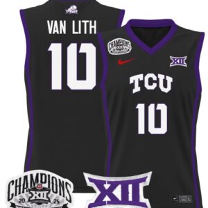 Women's Hailey Van Lith Jersey #10 TCU Horned Frogs 2025 Champions Black