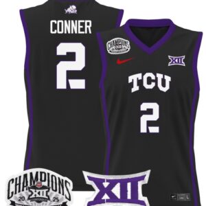Women's Madison Conner Jersey #2 TCU Horned Frogs 2025 Champions Black