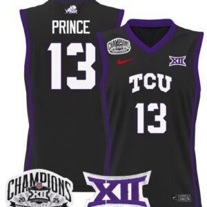 Women's Sedona Prince Jersey #13 TCU Horned Frogs 2025 Champions Black