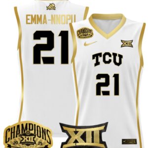Women's Emma Nnopu Jersey #21 TCU Horned Frogs 2025 Champions White Gold