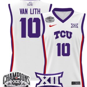 Women's Hailey Van Lith Jersey #10 TCU Horned Frogs 2025 Champions White