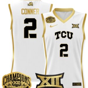 Women's Madison Conner Jersey #2 TCU Horned Frogs 2025 Champions White Gold