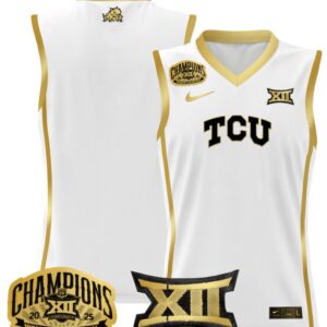 Women's Team Jersey TCU Horned Frogs 2025 Champions Lightweight White Gold