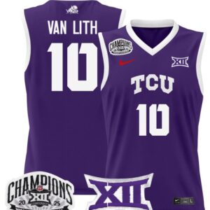 Women's Hailey Van Lith Jersey #10 TCU Horned Frogs 2025 Champions Purple