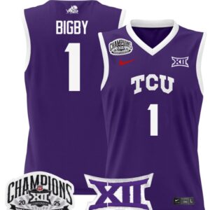 Women's Taylor Bigby Jersey #1 TCU Horned Frogs 2025 Champions Purple