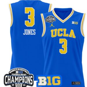 Women's Londynn Jones Jersey #3 UCLA Bruins 2025 Champions Basketball Royal