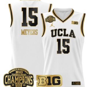 Women's Ann Meyers Jersey #15 UCLA Bruins 2025 Champions Basketball White Gold