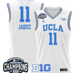 Women's Gabriela Jaquez Jersey #11 UCLA Bruins 2025 Champions Basketball White