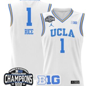 Women's Kiki Rice Jersey #1 UCLA Bruins 2025 Champions Basketball White