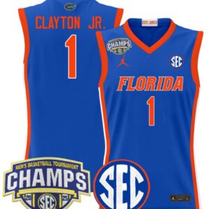 Walter Clayton Jr Jersey #1 Florida Gators 2025 SEC Champions Stitched Royal