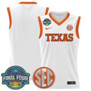 Team Jersey Texas Longhorns 2025 Sec Final Four Patch Stitched White