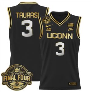 Diana Taurasi Jersey #3 UConn Huskies 2025 Big Eat Final Four Patch Black Gold