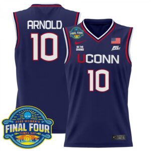 KK Arnold Jersey #10 UConn Huskies 2025 Big Eat Final Four Patch Navy