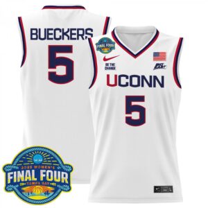 Paige Bueckers Jersey #5 UConn Huskies 2025 Big Eat Final Four Patch White