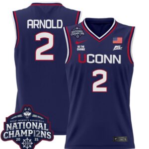 KK Arnold Jersey #2 UConn Huskies 2025 National Champions Patch Navy