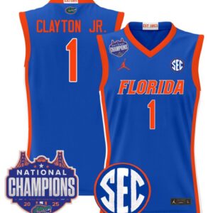 Walter Clayton Jr Jersey #1 Florida Gators 2025 National Champions Royal