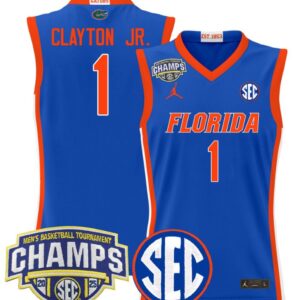 Walter Clayton Jr Jersey #1 Florida Gators 2025 Tournament Champions Patch Royal