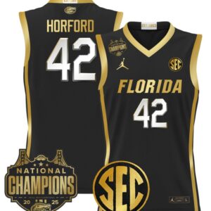 Al Horford Jersey #42 Florida Gators 2025 National Champions Patch Black Gold