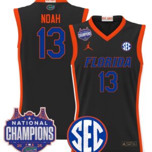 Joakim Noah Jersey #13 Florida Gators 2025 National Champions Patch Black