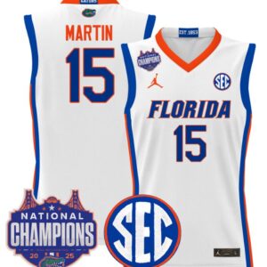 Alijah Martin Jersey #15 Florida Gators 2025 National Champions Patch White