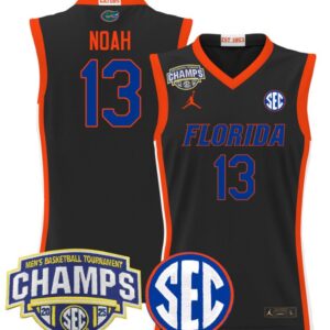 Joakim Noah Jersey #13 Florida Gators 2025 Tournament Champions Patch Black