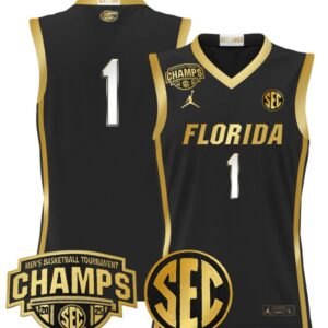 Team Jersey #1 Florida Gators 2025 Tournament Champions Patch Black Gold
