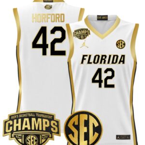 Al Horford Jersey #42 Florida Gators 2025 Tournament Champions Patch White Gold