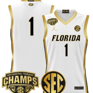 Team Jersey #1 Florida Gators 2025 Tournament Champions Patch White Gold