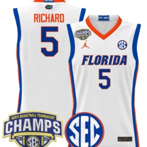 Will Richard Jersey #5 Florida Gators 2025 Tournament Champions Patch White