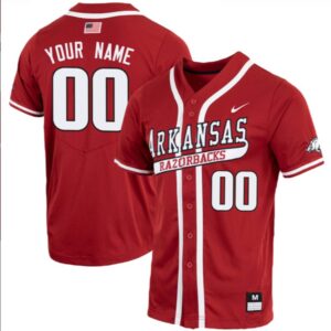 Custom Arkansas Razorbacks Baseball Cardinal Jersey ? All Stitched
