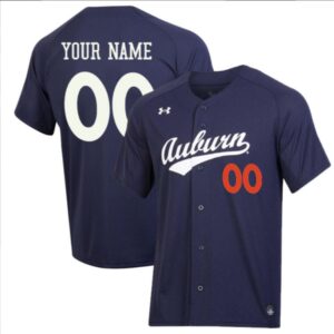 Custom Auburn Tigers Baseball Navy Jersey ? All Stitched