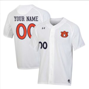 Custom Auburn Tigers Baseball White Jersey ? All Stitched