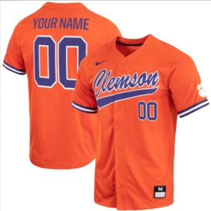 Custom Clemson Tigers College Baseball Orange Jersey ? All Stitched