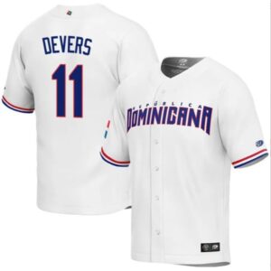 Dominican Baseball Rafael Devers World Baseball Classic Jersey ? White