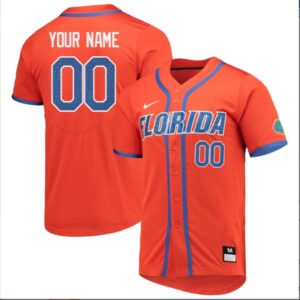 Custom Florida Gators College Baseball Game Jersey Orange