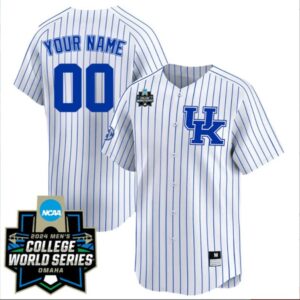 Custom Kentucky Wildcats College Baseball World Series Jersey ? Pinstripe