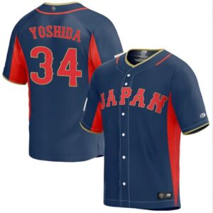 Masataka Yoshida #34 Japan Baseball World Baseball Classic Jersey ? Navy