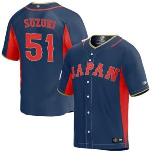 Seiya Suzuki #51 Japan Baseball World Baseball Classic Jersey ? Navy