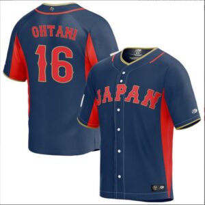 Shohei Ohtani #16 Japan Baseball World Baseball Classic Jersey ? Navy