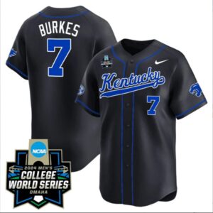 Devin Burkes Kentucky Wildcats College Baseball World Series Jersey ? Black