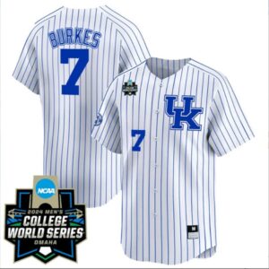 Devin Burkes Kentucky Wildcats College Baseball World Series Jersey ? Pinstripe