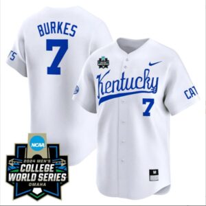 Devin Burkes Kentucky Wildcats College Baseball World Series Jersey ? Pinstripe