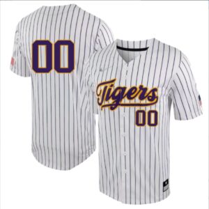 LSU Tigers College Baseball Collection Stitched Jersey Pinstripe