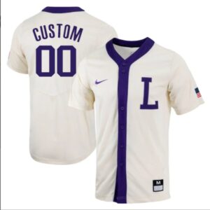 LSU Tigers College Baseball Stitched Jersey Natural White