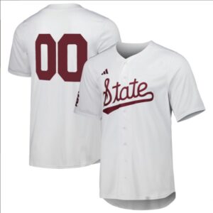 Custom Mississippi State Bulldogs White Baseball Jersey ? All Stitched