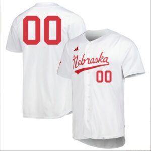 Custom Nebraska Cornhuskers Baseball White Jersey All Stitched