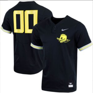 Custom Oregon Ducks Baseball Black Two Button Jersey ? All Stitched